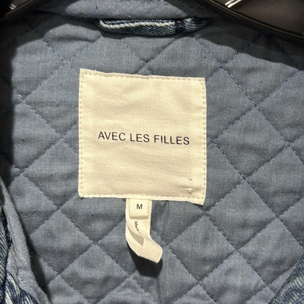 Anthropologie The Maura Bow-Tie Denim Jacket by Avec Les Filles - Medium - Picture 6 of 8